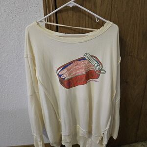 NWOT Free People Cream Sardine Sweater
